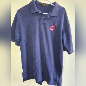 Vintage Men's Cross Creek Cleveland Indians 100% Cotton Polo, Size Large